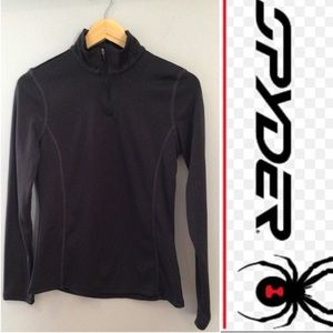 🔴Men's (unisex) Spyder  black 1/4 zip size small